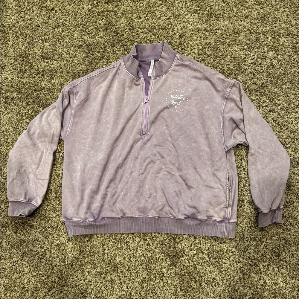 Fabletics Purple Half-Zip Sweater
